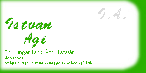 istvan agi business card
